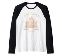 Milano Italia Cattedrale Architettura Italia Maglia con Maniche Raglan