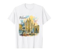 Milano Italia Viaggi Classici di Tutti i Giorni Maglietta