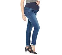 Milano - Jeans Premaman Donna Basic, Super Elasticizzato e Comodo, Pantaloni Skinny, Abbigliamento per Ogni Fase della Gravidanza (Stone, 3XL)