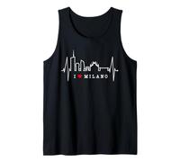 Milano Skyline Battito del Cuore L'Italia Amo Milano Canotta