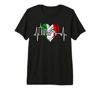 Milano Skyline Battito del Cuore L'Italia Amo Milano Maglietta Premium