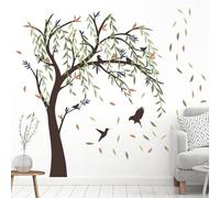 milaosk Adesivi Murali Albero Uccello Adesivi da Parete Decorativi Astratti Fai Da Te Specchio Adesivo da Parete Adesivo Muro Decorativo per Camera da Letto Adulti Bambino Soggiorno Ufficio