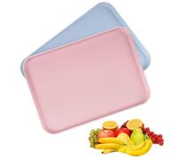 milaosk Piccolo Vassoio Rettangolare,2 Pezzi Vassoio da Portata Rettangolare Vassoio Plastica Antiscivolo Vassoi Fast Food Vassoio Caffe per Caffetteria Cucina Ristorante 30.5 * 22cm