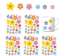 milaosk Set di 10 adesivi floreali per auto, bicicletta, impermeabili, decorazione in vinile, autoadesivi, per valigie, per computer portatile, casco, finestra, auto, cucina, bagno, parete