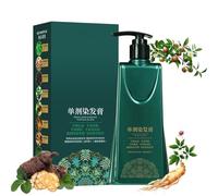 Mild Formula Long Lasting Hair Dye Set, Gentle Plant-Based Quick-Use Hair Dye, Nourishing Plant-Based Hair Color, Single Agent Floral Dye for Gray Hair Coverage (Dark Brown)