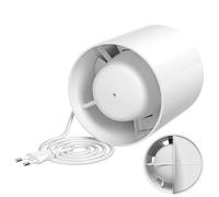 Milduall Aspiratore da Bagno 150mm, Ventilatore da Condotto Aspiratore bagno Ventilatore di Estrazione Fumo 320m³/h 35dB Silenzioso, Estrattore Aria per Bagno Cucina Serra Tenda Garage
