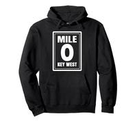 Mile 0 Mile Marker Key West Felpa con Cappuccio