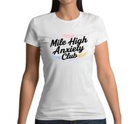 Mile High Ansia Club - Donna T-Shirt - Aviatore Divertente Viaggi Spaventato