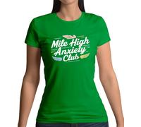 Mile High Ansia Club - Donna T-Shirt - Aviatore Divertente Viaggi Spaventato