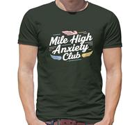 Mile High Ansia Club - T-Shirt - Aviatore Divertente Viaggio Spaventato Aereo