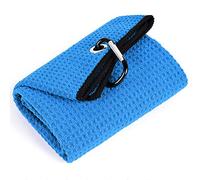 Mile High Life | Asciugamano da Golf Ripiegabile | Tessuto in Microfibra Premium | Cucitura Waffle | Moschettone Robusto (Blu)