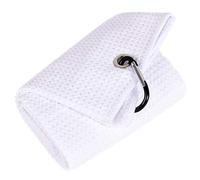 Mile High Life | Asciugamano da Golf Ripiegabile | Tessuto in Microfibra Premium | Cucitura Waffle | Moschettone Robusto (bianca)