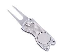 Mile High Life Divot Tool Pieghevole in Metallo Dotato di Pulsante e Marcatore Pallina da Golf Magnetico