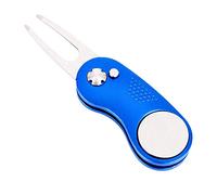 Mile High Life Divot Tool Pieghevole in Metallo Dotato di Pulsante e Marcatore Pallina da Golf Magnetico