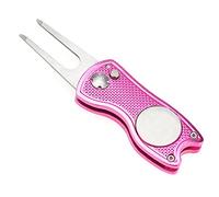 Mile High Life Divot Tool Pieghevole in Metallo Dotato di Pulsante e Marcatore Pallina da Golf Magnetico