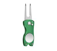 Mile High Life Divot Tool Pieghevole in Metallo Dotato di Pulsante e Marcatore Pallina da Golf Magnetico