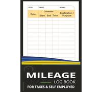 Mileage Log Book: Easy Mileage Recording for Self-Employed, Small Businesses, Contractors, and Gig Drivers, Daily Mileage Tracking for Uber, Lyft, ... Travel, and DoorDash, Amazon Flex, and Small
