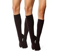 MILENA Calze Donna al Ginocchio Eleganti e Traspiranti per Moda Cosplay Sport e Uso Quotidiano Calzini Lunghi Comodi e Versatili Perfetti con Gonne e Shorts Marrone 2 Paia