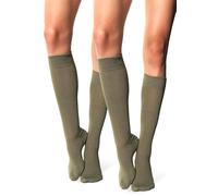 MILENA Calze Donna al Ginocchio Eleganti e Traspiranti per Moda Cosplay Sport e Uso Quotidiano Calzini Lunghi Comodi e Versatili Perfetti con Gonne e Shorts Verde oliva 2 Paia