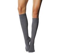 MILENA Calze Donna Sopra il Ginocchio - Calze Eleganti e Traspiranti per Moda, Cosplay, Uso Quotidiano - Calzini Lunghi Comodi e Versatili, Perfette per Gonne e Shorts, Melange scuro EUR (37-41)