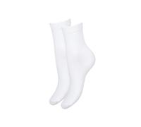 MILENA Calzini Donna - Calze Uomo e Donna in Cotone Morbide e Traspiranti, Senza Cuciture, Eleganti e Comode, Ideali per Ufficio, Casa e Tempo Libero, Taglia Unica, Bianco