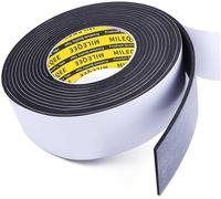 MILEQEE Nastro adesivo in schiuma EVA su un lato, 50mm x 5m, striscia sigillante su un lato, nastro in spugna per finestre, resistente alle intemperie, nastro sigillante isolante autoadesivo (nero).