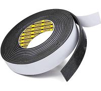 MILEQEE Nastro adesivo in schiuma EVA su un solo lato, 30mm x 5m, striscia sigillante su un lato, nastro in spugna per finestre, resistente alle intemperie, nastro isolante autoadesivo (nero)