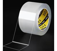 MILEQEE Nastro per finestre per l'inverno, trasparente, 50 mm x 3 m, per finestre e porte, strisce per sigillare le porte, spessore 0,5 mm