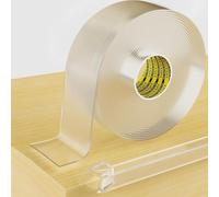 MILEQEE Paraspigoli trasparente, 40 mm x 5 m, extra forte, autoadesiva, paraspigoli e protezione dei bordi, allargamento Nano nastro adesivo senza tracce, per frigorifero, lavandini, tavoli in vetro
