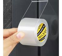 MILEQEE Strisce meteo trasparenti, 35mm x 3m, guarnizioni per finestre per inverno, isolamento adesivo resistente ad aria, spessore 0.5 mm