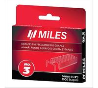 Miles 303332 Punti N.3 da 6 mm, Confezione da 1000 Pezzi