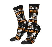 Miles Are My Meditation Donna Uomo Calzettoni Sportivi Classiche Calze Running Comodi Work Socks Per Tennis Ciclismo Uso Quotidiano