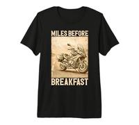 Miles Before Breakfast Avventura Moto con Design S1000XR Maglietta Premium