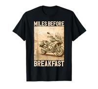 Miles Before Breakfast Moto Adventure Design Maglietta