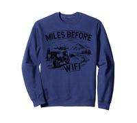 Miles Before WiFi Moto Camping Design Felpa