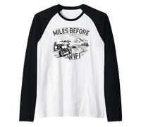 Miles Before WiFi Moto Camping Design Maglia con Maniche Raglan