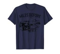 Miles Before WiFi Moto Camping Design Maglietta