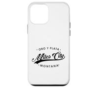 Miles City Montana Oro Y Plata State Motto per uomo donna. Custodia per iPhone 12 mini