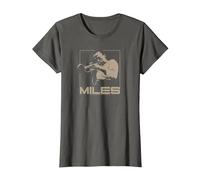 Miles Davis Monocromatico Marrone Maglietta, Donna, Asfalto, M