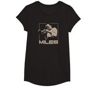 Miles Davis Monocromatico Marrone Maglietta, Ragazze, Nero, M