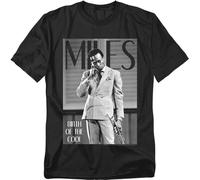Miles Davis Simply Cool T-Shirt Uomo Cotone Nero Manica Corta Girocollo