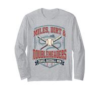 Miles Dirt Doubleheader Travel Baseball Sports Mamma Maglia a Manica