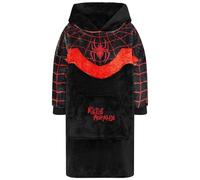 Miles Morales Spider-Man - Felpa con cappuccio oversize indossabile, Nero , 5-6 Anni