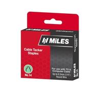 MILES Scatola 630 graffette cavo rotondo n. 14 1/4, nero, standard