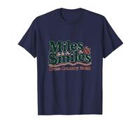 Miles & Smiles: Mamma di Sci di Fondo Che corre sostenitore Maglietta, Uomo, Navy, L
