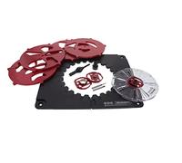 Milescraft 1207 Design & Inlay Kit - Router Template Jig, nero e rosso, piccolo. Guida facile da usare per creare forme e intarsi in legno unici