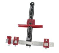 Milescraft 1340 Hardware Jig - Guida per trapano regolabile per installare rapidamente maniglie di armadio/cassetto, manopole e tiri. Modello hardware per armadietti, maschera guida foratura legno,