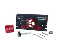 Milescraft 1342 Euro Hinge Jig - Maschera per cerniera nascosta, guida di perforazione, per armadi con telaio e senza telaio. Guida per trapano in metallo produce fori perfetti per cerniere. Punta