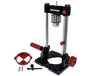 Milescraft 1348 Drill Mate PRO - Guida per colonna da trapano portatile resistente, mandrino da ½", attacco dima per foratura di precisione per fori angolati o dritti, attacco guida trapano regolabile