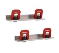 Milescraft 4032 Cam Stops XL 2 Pack Quick Adjust T-Track Long Stops Anodizzato, 5-7/8" Long with Cam Leve. Profilo basso per tavole 3/4" o più spesse.